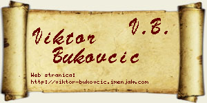 Viktor Bukovčić vizit kartica